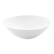 Solid white organic round disposable plastic soup bowls