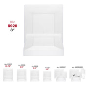 Square clear plastic plates for salads and appetizers, 8-inch size, disposable, pack of 120