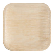Square natural palm leaf eco-friendly disposable appetizer plates, 7-inch size