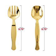 Sturdy and elegant gold disposable serving utensils, 9.75 inches, pack of 60, great for buffets and receptions