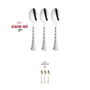 Sturdy and stylish disposable silver plastic spoons, perfect for easy cleanup at large events