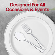 Stylish 4-inch clear mini plastic tasting spoons, offering an elegant touch for catered events and fine dining