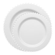 Stylish and convenient, this White Pearl String Dinnerware Set adds sophistication to any event with disposable ease
