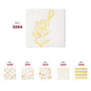 Stylish and functional gold floral napkins with SKU 3294, great for coordinating with tableware at weddings or catered events