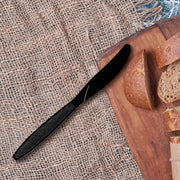 Stylish and practical 7.5-inch black plastic knives, designed for easy handling and versatile use