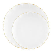 Stylish and refined, the Clear Gold Rim Lotus Plates are perfect for weddings, banquets, or upscale celebrations