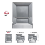 Stylish silver square disposable plates, 6.5-inch size, great for salads or small appetizers