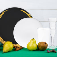 The Gala Nights Package offers complete disposable dinnerware for upscale parties with effortless post-event cleanup