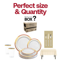 The Grateful Hearts Package offers a sophisticated Thanksgiving setup with premium gold-accented details.