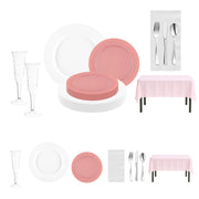 The MeanGirls Night In Set displayed with matte fuchsia and white plates, perfect for themed girls’ nights