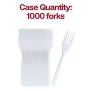 These medium-weight forks are made from BPA-free, recyclable plastic, offering an eco-friendly option without compromising quality