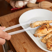 These transparent tongs provided elegant, mess-free service for salads and bread.