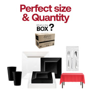 This BPA-free, recyclable dinnerware set is ideal for sustainable sports viewing parties.