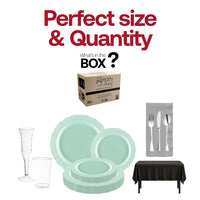 This Tiffany’s Party Set is recyclable and BPA-free for glamorous yet sustainable events.