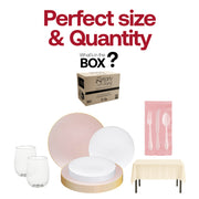 This You Had Me at Hello Set is BPA-free and recyclable, offering eco-friendly elegance for special occasions
