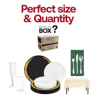 This luxe tableware set is recyclable and BPA-free for high-end yet responsible events.