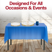 Thoughtfully curated Twinkle Twinkle Bash set includes dinnerware, cups, cutlery, napkins, and tablecloth for 20 guests.