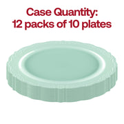 Turquoise Vintage Round Disposable Plastic Appetizer/Salad Plates (7.5") Quantity | Smarty Had A Party