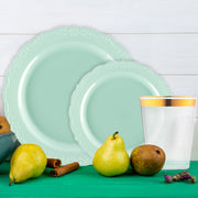 Turquoise Vintage Tableware arranged on a vibrant sweet sixteen table.