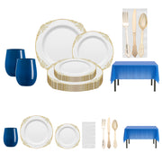 Twinkle Twinkle Bash Tableware Set includes elegant gold, navy, and white partyware for stylish baby shower events