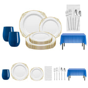 Twinkle Twinkle Bash Tableware Set includes elegant gold, navy, and white partyware for stylish baby shower events