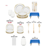 Twinkle Twinkle Bash baby shower table setup featuring coordinated gold and navy dinnerware for festive gatherings