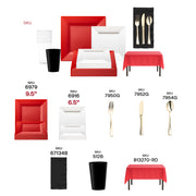Use the Red, Black & Gold Team Spirit Pack to serve game day snacks in elevated, stylish form.