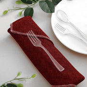 Versatile 4-inch clear plastic appetizer forks, disposable and perfect for catering, restaurant tastings, and food festivals