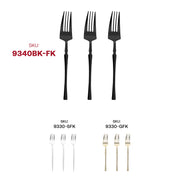 Versatile 8.4-inch black plastic dinner forks, disposable and durable, 240-pack