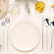 Versatile 8.4" shiny silver plastic dinner forks, case of 300, great for weddings, buffets, holiday dinners, and corporate events