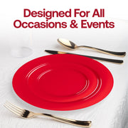 Versatile disposable dinnerware, ideal for holidays, birthdays, and other special occasions