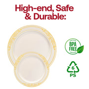 Whether it’s a casual gathering or a formal event, this dinnerware set complements every occasion with elegance