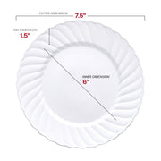 White Flair Plastic Dinnerware Value Set Dimension | Smarty Had A Party