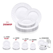 White Flair Plastic Dinnerware Value Set SKU | Smarty Had A Party