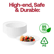 White Flair Plastic Soup Bowls (12 oz.) BPA | Smarty Had A Party