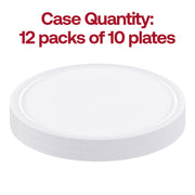 White Flat Round Disposable Plastic Appetizer/Salad Plates (8.5") Quantity | Smarty Had A Party