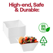 White Wave Plastic Soup Bowls (14 oz.) BPA| Smarty Had A Party