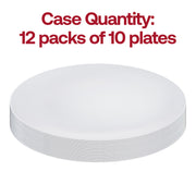 White with Silver Rim Organic Round Disposable Plastic Appetizer/Salad Plates (7.5") Quantity | Smarty Had A Party