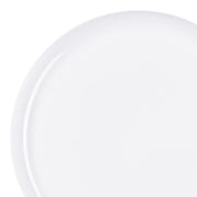 White Flat Round Disposable Plastic Appetizer/Salad Plates