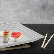 White Square Serving Trays with groove rims served pastries at a bridal shower.