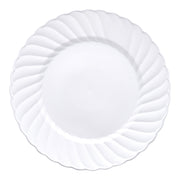 White flair plastic pastry plates, 6-inch diameter, pack of 180