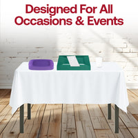 White flatware complements the bold plates, adding a clean look to your party table.
