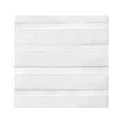 White paper beverage napkins with silver stripes, perfect for cocktails, parties, and celebrations, case of 600