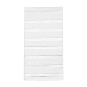 White paper dinner napkin with silver stripes, 16" x 16" unfolded, elegant and disposable, case of 600