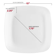 White plastic dinnerware set made from BPA-free material, offering a safe, stylish, and disposable option for food service