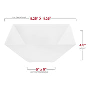 White plastic serving bowl made from BPA-free material, offering a safe and eco-friendly option for food service