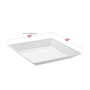 White plastic serving tray made from BPA-free material, ideal for eco-conscious and safe food service