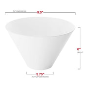 White round deep serving bowl containing a vibrant pasta salad, perfect for casual events or elegant gatherings