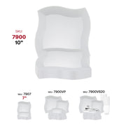 White round disposable plastic plates with a chic wave pattern, 10-inch diameter, ideal for dinner settings, pack of 120