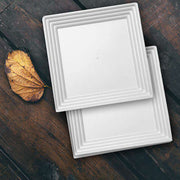 White square tray with waffle, perfect for health-focused events and sustainable dining